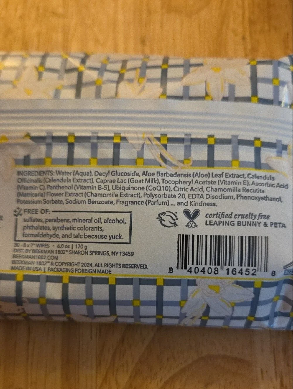 Beekman 1802 Vanilla Absolute Cleansing Wipes - Lavendar Bar Soap